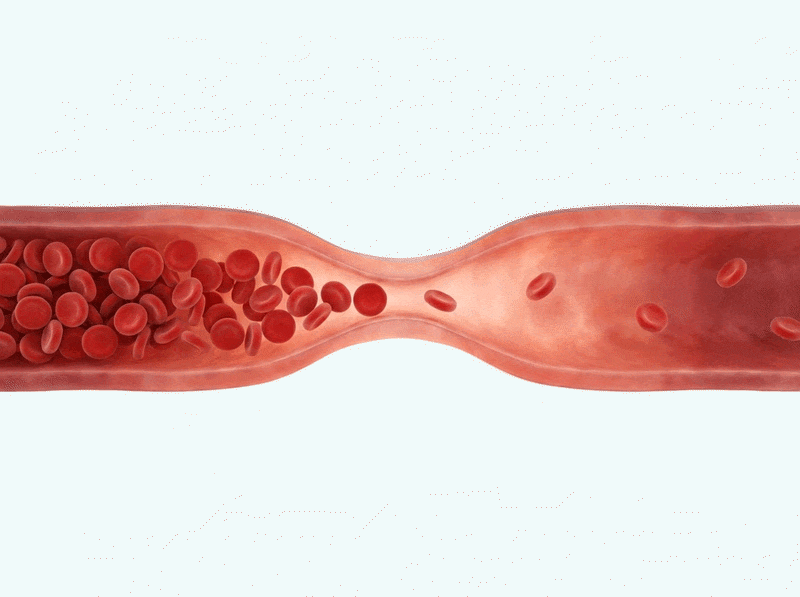 A blood vessel opening